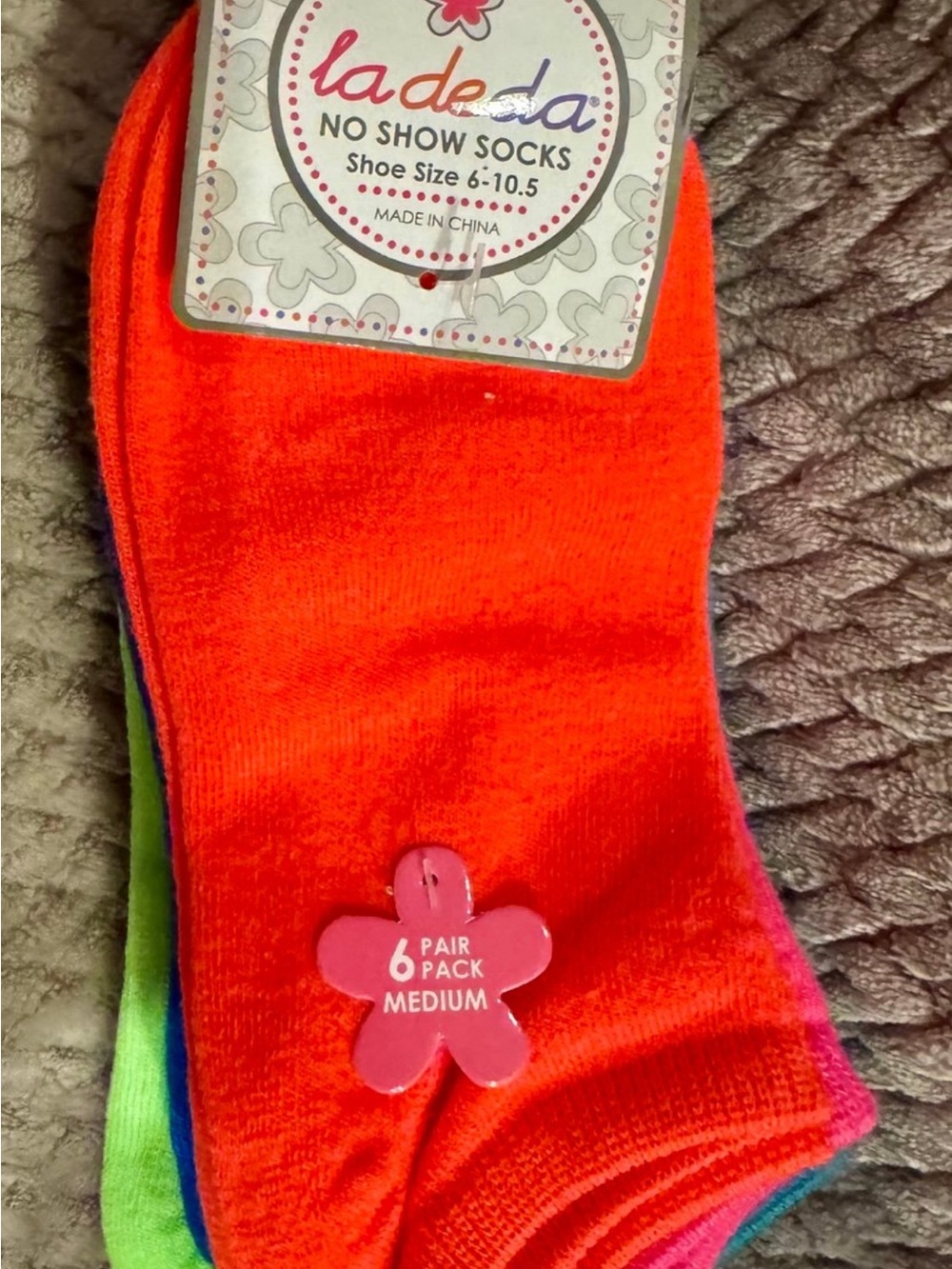 Women’s No-Show Socks - Bright Orange (6 Pair Pack)